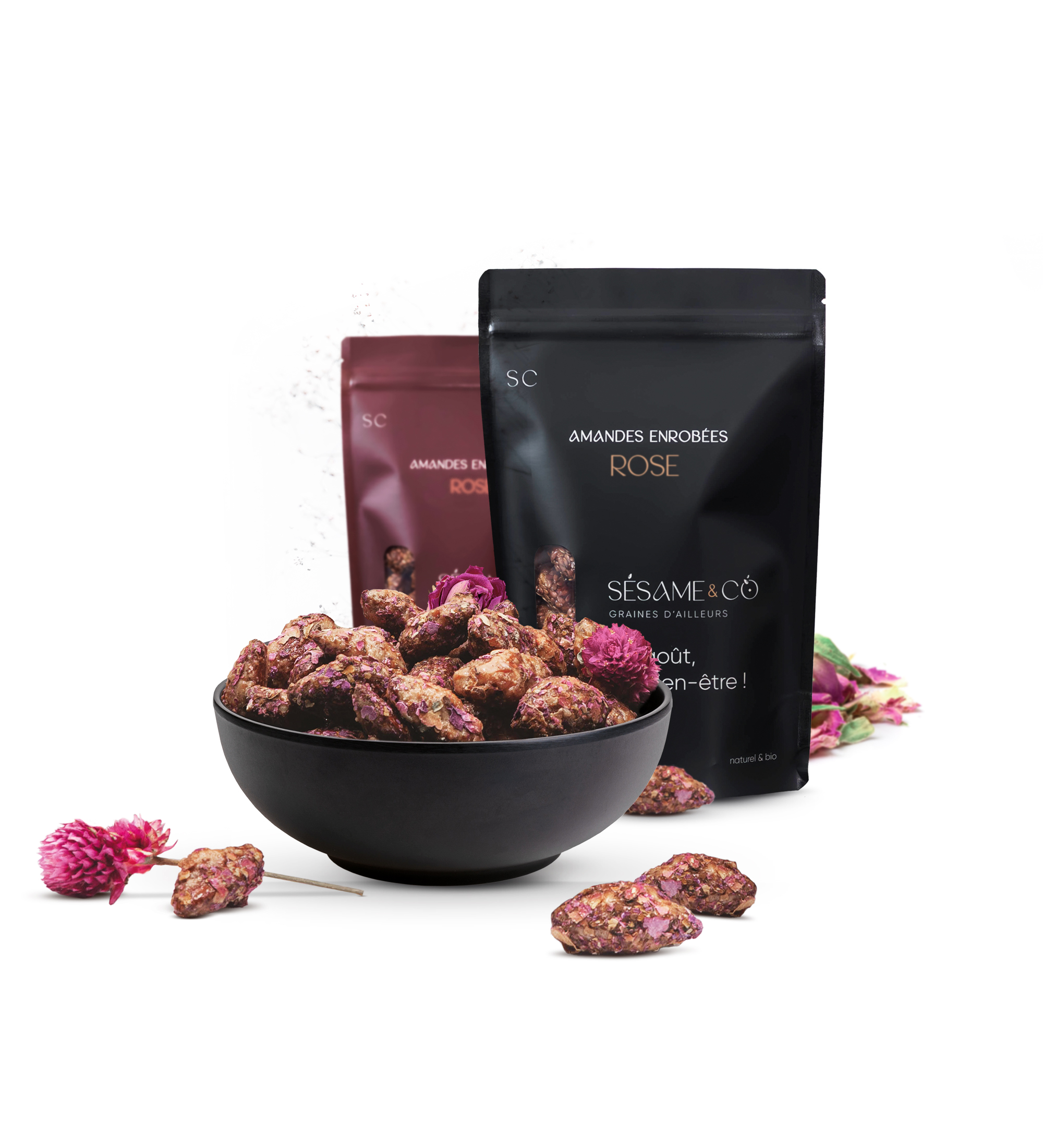 Amandes enrobees Rose