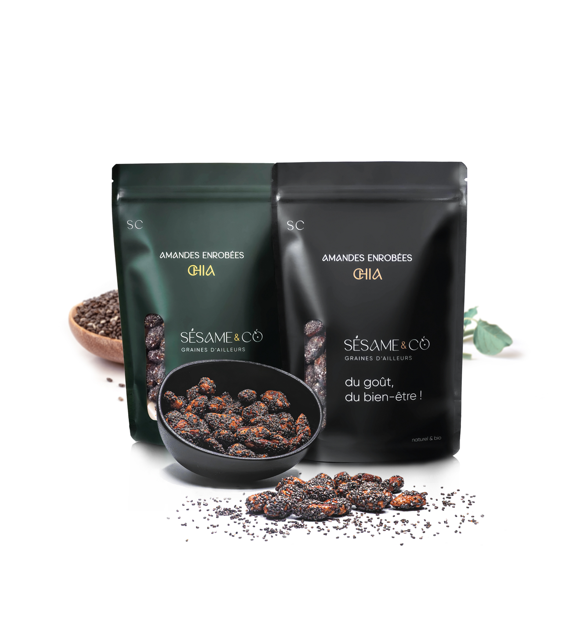 Amandes enrobees Chia